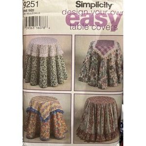 #9251 Simplicity Design Your Own Table Covers, Toppers, Runners Sewing Pattern